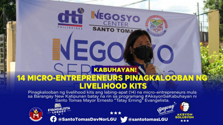 14 Micro-Entrepreneurs pinagkalooban ng Livelihood kits
