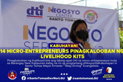 14 Micro-Entrepreneurs pinagkalooban ng Livelihood kits