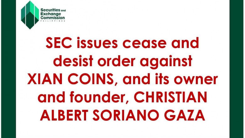 SEC issues cease and desist order vs Xian Coins