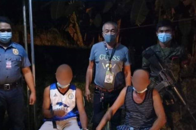 Truck driver, helper sikop human nakuhaan ug droga, armas