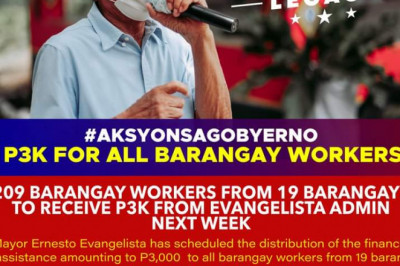 Barangay workers in Santo Tomas to get compensation from municipal government