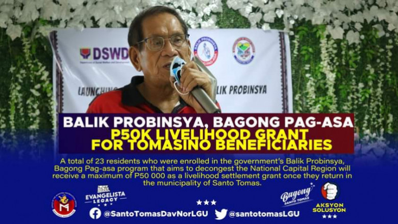 23 Santo Tomas residents enlisted in Balik Probinsya program to get P50k aid