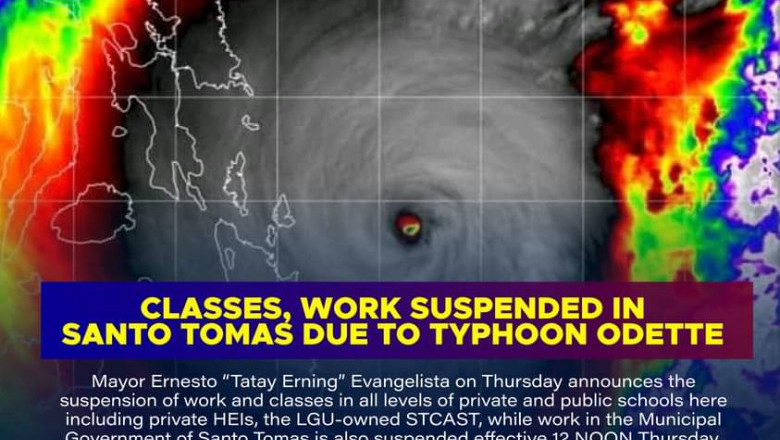 Santo Tomas LGU sinuspinde na ang    trabaho at klase dahil sa patuloy na buhos ng ulang bunsod ng Bagyong Odette