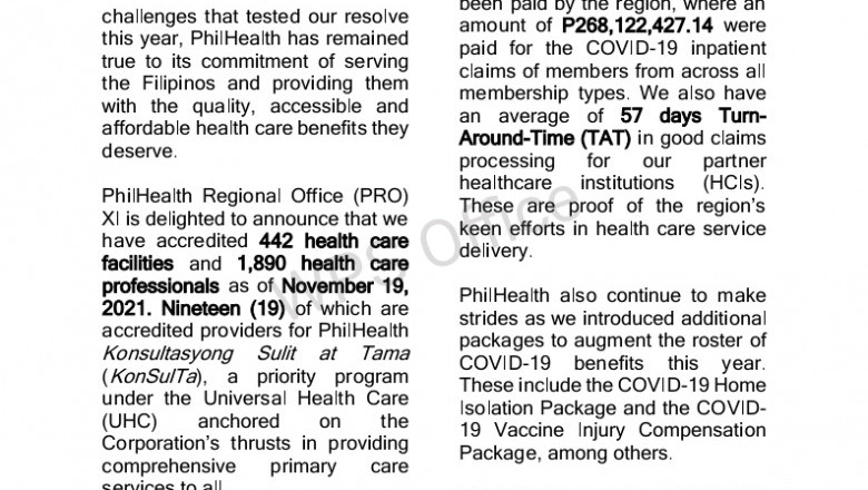 PhilHealth Davao Region, nakabayad na ng lampas P4-B claims
