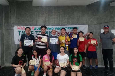Winners of the Maragusan Table Tennis Tourney announced