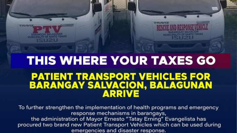 Santo Tomas LGU procures Patient Transport Vehicles for Barangay Salvacion, Balagunan