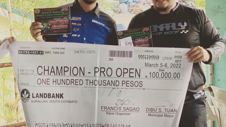 Davaoeno rider wins championship trophy in T'Boli, South Cotabato