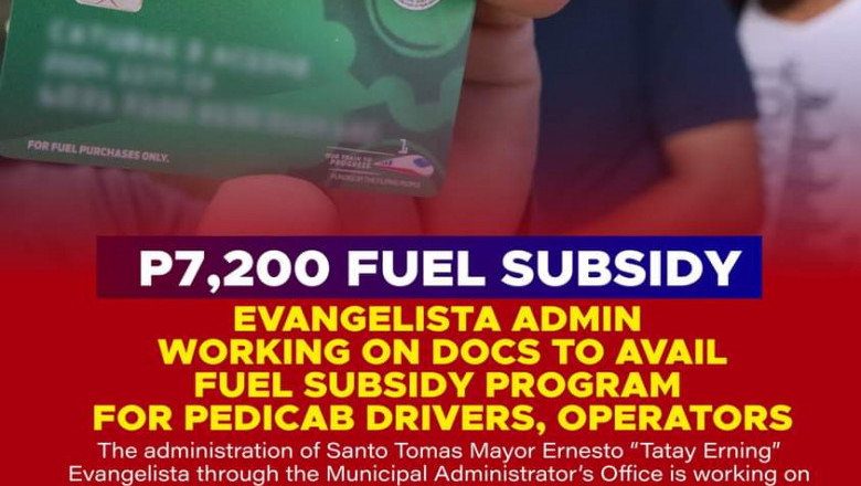 Santo Tomas preparing fuel subsidy request docs for public trike drivers
