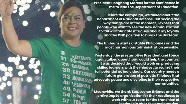 Vice President- elect Sara Duterte to hold oath taking at San Pedro Street