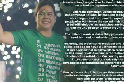 Vice President- elect Sara Duterte to hold oath taking at San Pedro Street