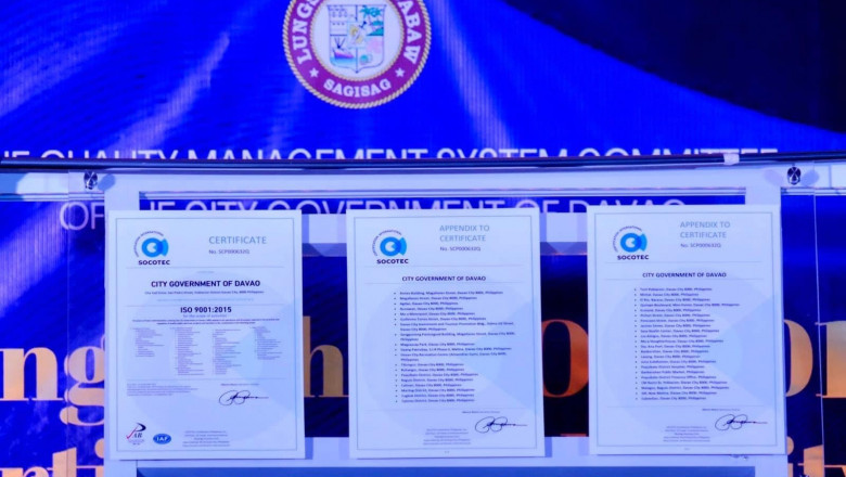 Davao City gov’t is ISO 9001 passer