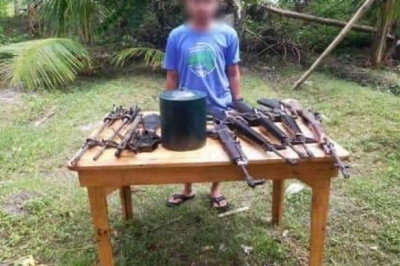 5 high-powered firearms recovered from NPA abandoned camp in Bukidnon