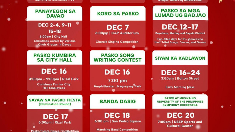 14 events lined-up for Davao City Pasko Fiesta