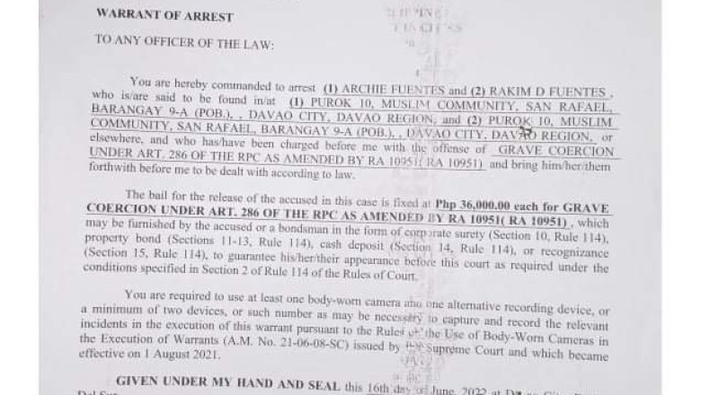 Brgy. Kagawad nga wanted sa kasong grave coercion, sikop