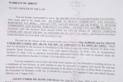 Brgy. Kagawad nga wanted sa kasong grave coercion, sikop