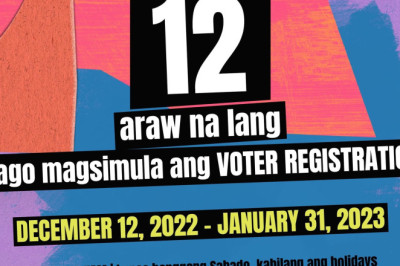 Rehistro sa  mga bag-ong botante, sugdan sa Comelec sa Disyembre 12