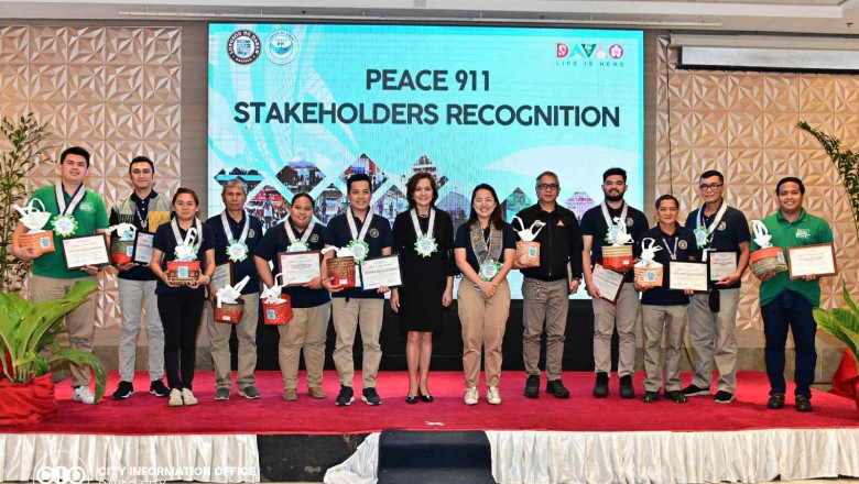 Davao City honors 51 peace 911 partner agencies