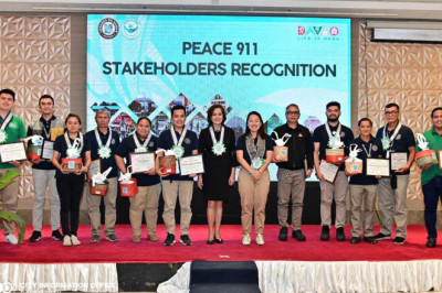 Davao City honors 51 peace 911 partner agencies