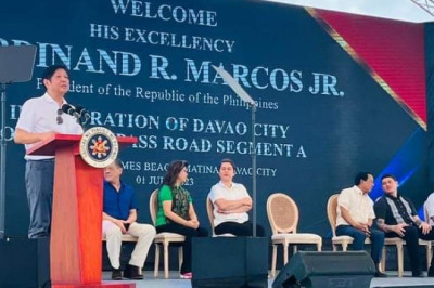 Pres. Marcos leads opening of P33-B coastal road in Davao City