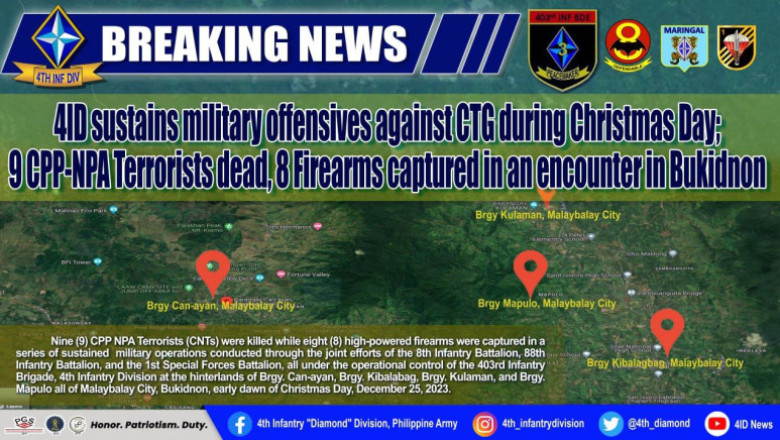 9 NPA rebels die in Bukidnon clash on Christmas Day