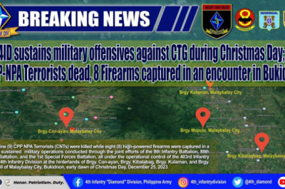 9 NPA rebels die in Bukidnon clash on Christmas Day