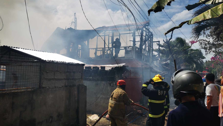 8 balay, 2 angol sa sunog sa Ecoland, Davao City