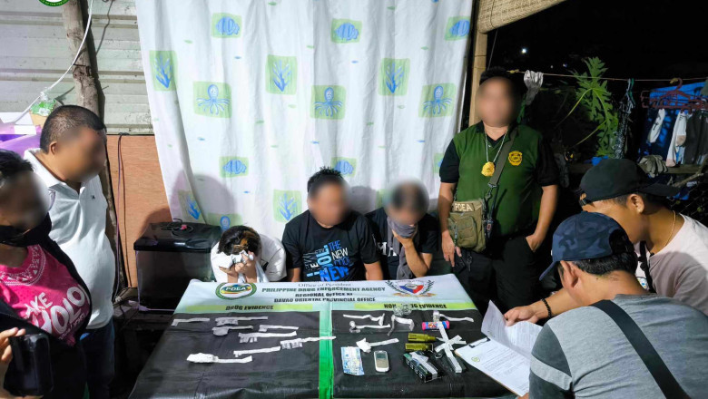 3 arestado sa nabungkag nga drug den sa Mati City
