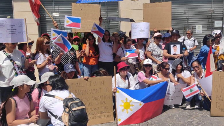 Mga OFW’s sa Lebanon, nagprotesta; Alert Level 3 buot nang ipabakwi