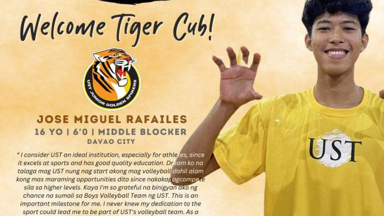 Davaoeno student Jose Miguel Rafailes joins UST Boys Volleyball Team in UAAP high school league