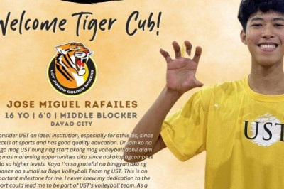 Davaoeno student Jose Miguel Rafailes joins UST Boys Volleyball Team in UAAP high school league