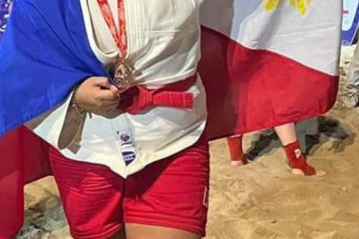Davaoena Sydney Sy-Tancontian and Jeniva Consigna win bronze medals at 2024 World Beach SAMBO