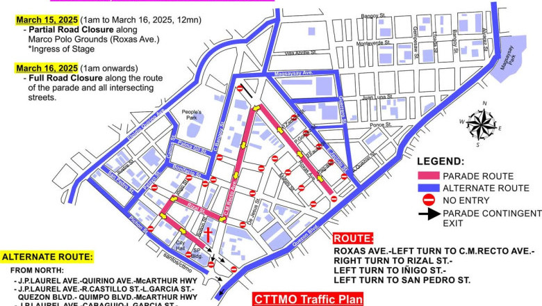 Temporary road closures for Araw ng Dabaw activities