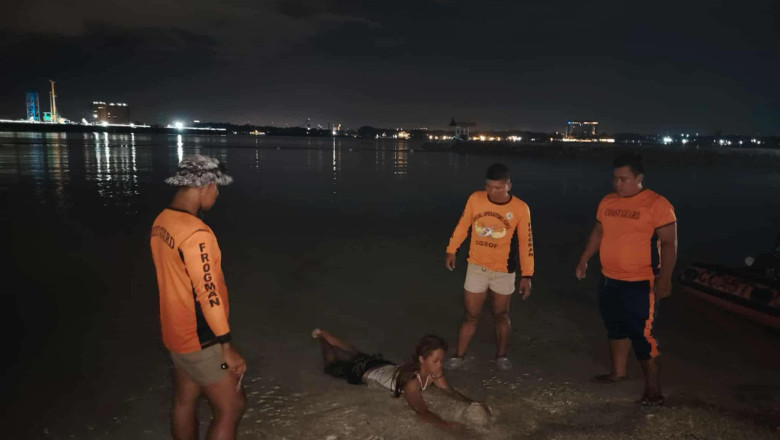 23-anyos nga babaye, nilangoy patabok Samal, naluwas sa Coast Guard