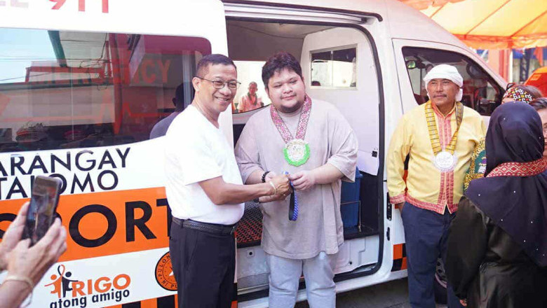 Cong. Pulong's Office Turns Over Ambulance to Brgy. Talomo