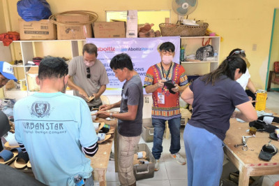 PWDs kickstart tsinelas-making livelihood with Therma Marine’s support