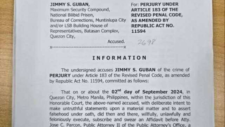 Perjury case filed vs Jimmy Guban over House drug allegations